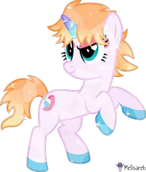 Size: 4000x4693 | Tagged: safe, artist:melisareb, derpibooru import, crystal pony, pony, unicorn, .svg available, absurd resolution, badass, cindy (kleptocorns), crossover, female, gradient horn, gradient mane, gradient tail, horn, image, kleptocorns, mare, png, simple background, solo, tail, transparent background, vector
