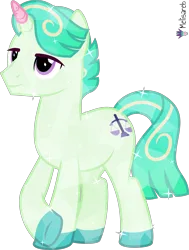 Size: 4000x5286 | Tagged: safe, artist:melisareb, derpibooru import, crystal pony, pony, unicorn, .svg available, absurd resolution, coody (kleptocorns), crossover, gradient mane, gradient tail, image, jewelry, kleptocorns, lidded eyes, male, png, simple background, solo, stallion, tail, transparent background, vector