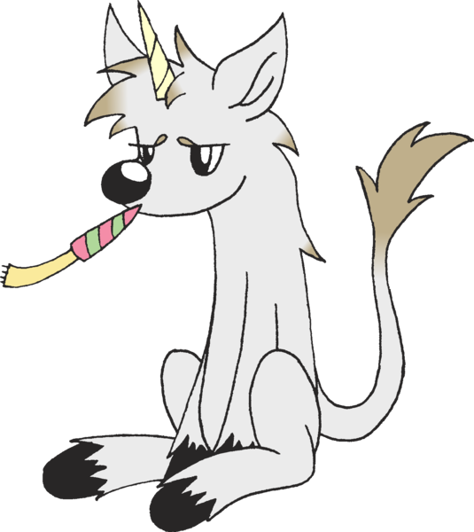 Size: 1478x1659 | Tagged: safe, artist:emc-blingds, derpibooru import, oc, unofficial characters only, pony, image, leonine tail, party horn, png, simple background, tail, transparent background, unshorn fetlocks