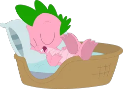 Size: 3567x2575 | Tagged: safe, artist:ponygamer2020, artist:porygon2z, derpibooru import, edit, spike, spike (g1), dragon, anniversary, bed, blanket, cute, eyes closed, feet, g1, g1 to g4, g4, generation leap, happy birthday mlp:fim, image, male, mlp fim's twelfth anniversary, open mouth, png, recolor, simple background, sleeping, snoring, solo, spikabetes, transparent background, underfoot, vector