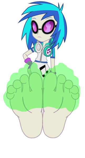 Size: 2700x5000 | Tagged: suggestive, artist:sugar-loop, derpibooru import, vinyl scratch, equestria girls, music to my ears, rainbow rocks, .ai available, .svg available, absurd resolution, adobe illustrator, background human, barefoot, base, base used, clothes, feet, female, fetish, foot fetish, foot focus, hand on hip, headphones, image, png, simple background, smelly feet, soles, solo, stinky feet, sunglasses, toes, transparent background, vector