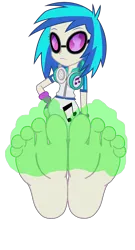 Size: 2700x5000 | Tagged: suggestive, artist:sugar-loop, derpibooru import, vinyl scratch, equestria girls, music to my ears, rainbow rocks, .ai available, .svg available, absurd resolution, adobe illustrator, background human, barefoot, base, base used, clothes, feet, female, fetish, foot fetish, foot focus, hand on hip, headphones, image, png, simple background, smelly feet, soles, solo, stinky feet, sunglasses, toes, transparent background, vector