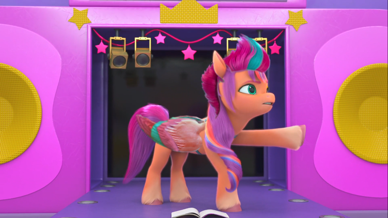 Size: 1366x768 | Tagged: safe, derpibooru import, edit, edited screencap, screencap, sunny starscout, zipp storm, earth pony, pegasus, pony, my little pony: make your mark, my little pony: make your mark chapter 2, spoiler:g5, spoiler:my little pony: make your mark chapter 2, 1000 years in photoshop, g5, image, out of context, png, zipp starscout