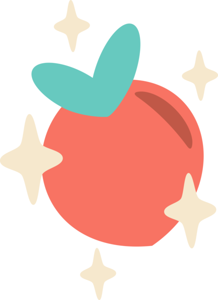 Size: 4900x6747 | Tagged: safe, artist:starryshineviolet, derpibooru import, cutie mark, cutie mark only, food, g5, high res, image, no pony, peach, peach fizz, png, simple background, stars, transparent background, vector