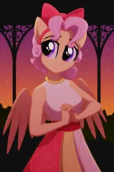 Size: 1700x2560 | Tagged: safe, artist:whitequartztheartist, derpibooru import, oc, oc:rose wing, anthro, pegasus, anthro oc, evening, image, png