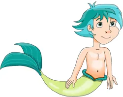 Size: 1294x1018 | Tagged: safe, artist:ocean lover, derpibooru import, sandbar, human, merboy, mermaid, merman, belly button, chest, cute, fins, flowing hair, green eyes, hair over one eye, handsome, human coloration, humanized, image, looking up, male, png, sandabetes, simple background, smiling, solo, species swap, swimming, teenager, white background