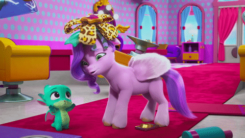 Size: 480x270 | Tagged: safe, derpibooru import, screencap, pipp petals, sparky sparkeroni, dragon, pegasus, pony, my little pony: make your mark, my little pony: make your mark chapter 2, spoiler:my little pony: make your mark chapter 2, ali-conned, animated, dragons riding ponies, g5, gif, image, male, riding