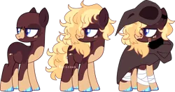 Size: 3999x2100 | Tagged: safe, artist:kurosawakuro, derpibooru import, oc, earth pony, pony, bald, base used, image, magical lesbian spawn, male, offspring, parent:applejack, parent:princess luna, parents:lunajack, plague doctor mask, png, simple background, solo, stallion, transparent background