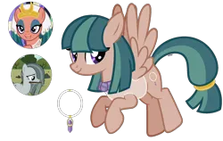 Size: 1900x1200 | Tagged: safe, artist:cherrycandi, derpibooru import, marble pie, somnambula, pegasus, pony, base used, clothes, cutie mark, female, fusion, image, jewelry, necklace, png, simple background, solo, transparent background