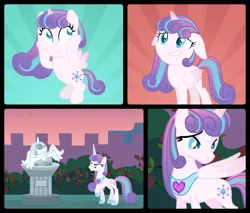 Size: 1024x871 | Tagged: safe, artist:lillyleaf101, derpibooru import, princess flurry heart, pony, image, jpeg, older, solo, statue