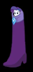 Size: 258x565 | Tagged: safe, derpibooru import, rarity, equestria girls, black background, boot, image, jpeg, meme, simple background, wtf