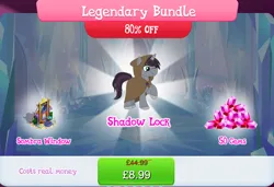 Size: 1262x861 | Tagged: safe, derpibooru import, idw, official, king sombra, shadow lock, pony, unicorn, bundle, bush, cloak, clothes, costs real money, english, flower, gameloft, gem, gray coat, grey fur, hood up, horn, image, jpeg, lantern, male, numbers, pot, purple mane, purple tail, sale, scar, solo, solo focus, stained glass, stained glass window, stallion, tail, text, unshorn fetlocks