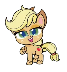 Size: 1167x1264 | Tagged: safe, derpibooru import, edit, edited screencap, screencap, applejack, my little pony: pony life, princess probz, spoiler:pony life s01e01, background removed, image, looking at you, not a vector, png, simple background, transparent background