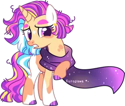 Size: 2768x2340 | Tagged: safe, artist:kurosawakuro, derpibooru import, oc, pony, unicorn, base used, clothes, female, image, mare, offspring, parent:sunburst, parent:twilight sparkle, parents:twiburst, png, scarf, simple background, solo, transparent background