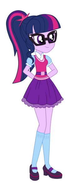 Size: 1600x4213 | Tagged: safe, artist:gmaplay, derpibooru import, sci-twi, twilight sparkle, equestria girls, clothes, female, image, png, simple background, skirt, socks, solo, transparent background