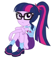 Size: 1900x2128 | Tagged: safe, artist:gmaplay, derpibooru import, sci-twi, twilight sparkle, equestria girls, clothes, image, panchira, png, skirt, skirt lift, solo, underwear