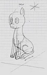 Size: 1514x2399 | Tagged: safe, artist:jamextreme140, derpibooru import, pony, graph paper, image, male, monochrome, original art, paper, png, sketch, solo, stallion, traditional art