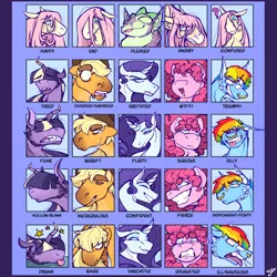 Size: 2000x2000 | Tagged: safe, artist:impyboi, derpibooru import, applejack, fluttershy, pinkie pie, rainbow dash, rarity, spike, twilight sparkle, earth pony, pegasus, pony, unicorn, alternate design, cartoony, drawing meme, expressions, facial expressions, image, nose piercing, nose ring, piercing, png, redesign, twitterina design, unicorn twilight