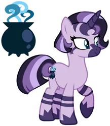 Size: 1024x1181 | Tagged: safe, artist:strawberry-spritz, derpibooru import, oc, oc:witches brew, hybrid, zony, base used, image, interspecies offspring, magical lesbian spawn, offspring, parent:twilight sparkle, parent:zecora, parents:twicora, png, simple background, solo, transparent background