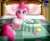 Size: 5075x4154 | Tagged: suggestive, artist:damlanil, derpibooru import, pinkie pie, earth pony, pony, balloonbutt, bed, bedroom, blushing, butt, clothes, cute, diapinkes, dock, female, grin, happy, image, looking at you, lying down, mare, on bed, plot, png, smiling, socks, solo, striped socks, tail, underhoof, vector