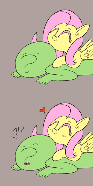 Size: 1081x2160 | Tagged: suggestive, artist:happy harvey, derpibooru import, fluttershy, oc, oc:anon, human, pegasus, pony, blushing, drawn on phone, exclamation point, eyes closed, futa, futa fluttershy, futa on male, heart, image, imminent anal, imminent sex, implied futa, intersex, interspecies, lying down, male, nudity, on top, open mouth, png, prone, question mark, simple background
