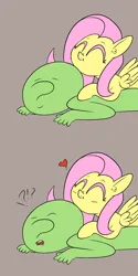 Size: 1081x2160 | Tagged: suggestive, artist:happy harvey, derpibooru import, fluttershy, oc, oc:anon, human, pegasus, pony, blushing, drawn on phone, exclamation point, eyes closed, futa, futa fluttershy, futa on male, heart, image, imminent anal, imminent sex, implied futa, intersex, interspecies, lying down, male, nudity, on top, open mouth, png, prone, question mark, simple background