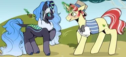 Size: 1280x583 | Tagged: safe, artist:tired-horse-studios, derpibooru import, flim, oc, kirin, pony, flower, image, jpeg, magic