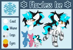 Size: 4168x2856 | Tagged: safe, artist:nekro-led, derpibooru import, oc, oc:flawless ice, cyborg, pony, unicorn, amputee, cyberpunk, fangs, image, png, quadruple amputee, reference sheet, size chart, size comparison