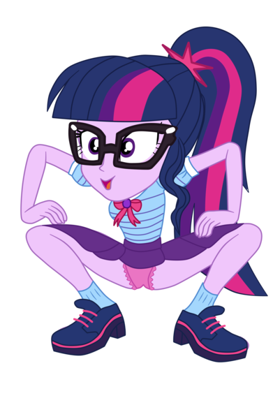Size: 1800x2763 | Tagged: suggestive, artist:gmaplay, derpibooru import, sci-twi, twilight sparkle, equestria girls, equestria girls series, holidays unwrapped, spoiler:eqg series (season 2), clothes, image, panchira, panties, png, purple underwear, solo, underwear