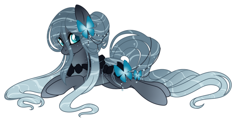 Size: 1280x645 | Tagged: safe, artist:crystal-tranquility, derpibooru import, oc, oc:raina, original species, pond pony, pony, female, image, lying down, mare, png, prone, simple background, solo, transparent background