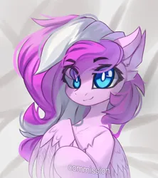 Size: 3282x3698 | Tagged: safe, artist:jfrxd, derpibooru import, oc, unofficial characters only, pegasus, pony, eye clipping through hair, eyebrows, eyebrows visible through hair, image, looking at you, png, smiling, solo