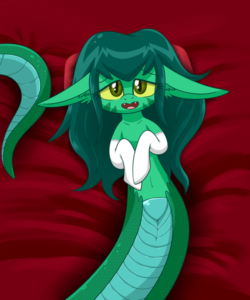 Size: 1524x1827 | Tagged: suggestive, artist:spitfire740, oc, oc:kharma serpentia, unofficial characters only, lamia, original species, snake, snake pony, clothes, image, png, socks, solo