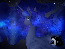 Size: 3000x2300 | Tagged: safe, artist:s.l.guinefort, derpibooru import, princess luna, alicorn, pony, female, image, mare, night, png, solo