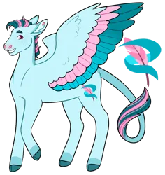 Size: 1280x1358 | Tagged: safe, artist:s0ftserve, derpibooru import, pegasus, pony, colored wings, image, male, multicolored wings, offspring, parent:blossomforth, parent:thunderlane, parents:blossomlane, png, simple background, solo, stallion, transparent background, wings