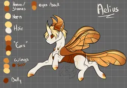 Size: 2401x1659 | Tagged: safe, artist:thelazyponyy, derpibooru import, oc, unofficial characters only, changedling, changeling, changedling oc, changeling oc, horn, image, png, reference sheet, solo, wings