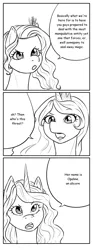 Size: 800x2140 | Tagged: safe, artist:natt333, derpibooru import, idw, izzy moonbow, pipp petals, princess luna, alicorn, pegasus, pony, unicorn, my little pony: a new generation, spoiler:comic, spoiler:g5comic, spoiler:g5comic01, spoiler:g5comic02, ask, ask the mane 11, comic, g5, idw reference, image, implied opaline, png, spoiler