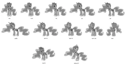Size: 1358x710 | Tagged: safe, artist:katharine henry, derpibooru import, princess luna, alicorn, pony, my little pony: the movie, the art of my little pony: the movie, female, image, jpeg, reference sheet, simple background, turnaround, white background