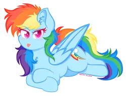 Size: 1250x953 | Tagged: safe, artist:vanillaswirl6, derpibooru import, rainbow dash, pegasus, pony, :p, ear fluff, image, lying down, png, simple background, tongue out, transparent background