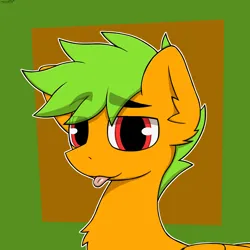 Size: 2000x2000 | Tagged: safe, artist:monycaalot, derpibooru import, oc, oc:galder rust, unofficial characters only, pegasus, pony, :p, commission, eyebrows, eyebrows visible through hair, icon, image, lidded eyes, looking at you, male, png, raspberry, smug, solo, tongue out, ych result