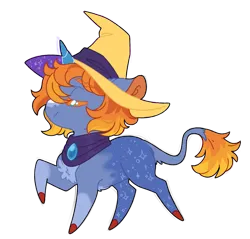 Size: 1024x980 | Tagged: safe, artist:azure-art-wave, derpibooru import, oc, oc:sundae split, unofficial characters only, pony, unicorn, chibi, hat, image, png, simple background, solo, transparent background, witch hat