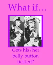 Size: 933x1153 | Tagged: safe, artist:pia-sama, derpibooru import, edit, suri polomare, anthro, comic:rogue diamond, belly, belly button, breasts, busty suri polomare, cleavage, fetish, grayscale, image, imminent tickles, jpeg, meme template, monochrome, question, slaver, this will end in laughs, this will end in tickles, tickle fetish, tickle torture, tickling