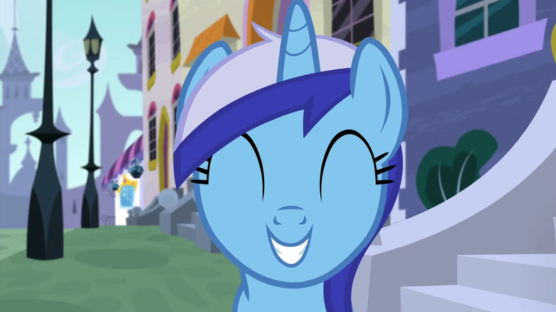 Size: 1920x1080 | Tagged: safe, derpibooru import, screencap, minuette, pony, unicorn, amending fences, season 5, 1080p, ^^, cute, eyes closed, female, image, looking at you, mare, minubetes, png, smiling, smiling at you, solo