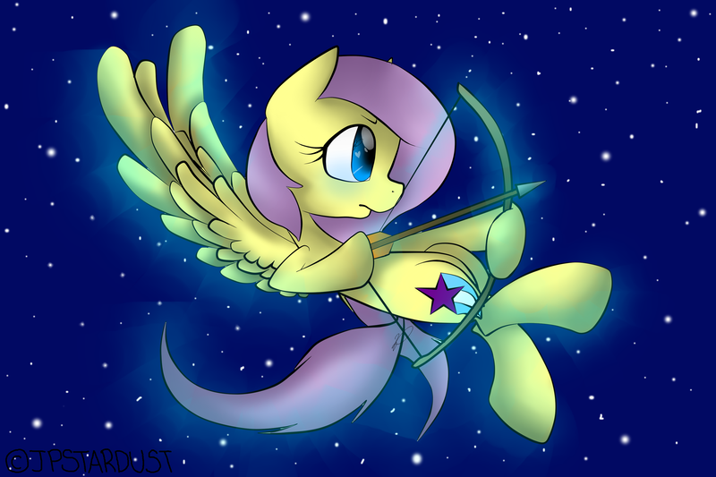 Size: 3000x2000 | Tagged: safe, artist:meotashie, derpibooru import, oc, oc:stardust, unofficial characters only, pegasus, archer, arrow, bow (weapon), bow and arrow, female, image, night, pegasus oc, png, solo, weapon, wings
