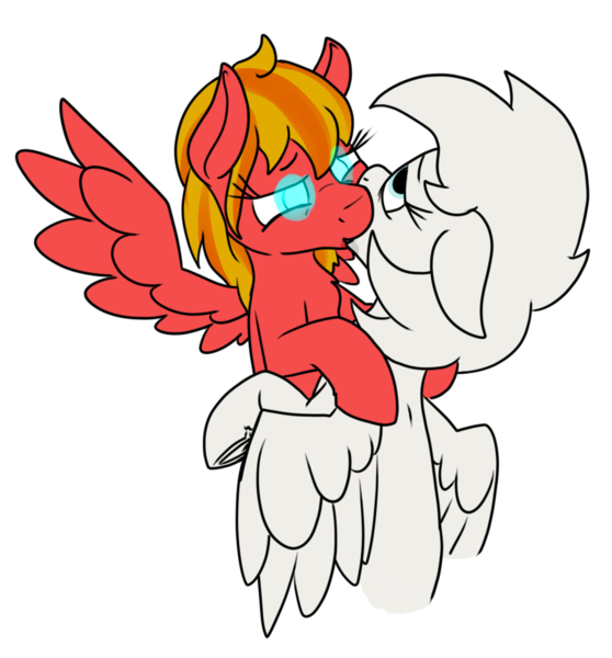 Size: 896x964 | Tagged: safe, artist:thebathwaterhero, derpibooru import, oc, oc:compu, oc:lavender, unofficial characters only, pegasus, pony, robot, robot pony, female, filly, filly on filly, foal, foalcon, image, kissing, lesbian, making out, pegasus oc, png, simple background, transparent background, underage, wings
