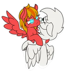 Size: 896x964 | Tagged: safe, artist:thebathwaterhero, derpibooru import, oc, oc:compu, oc:lavender, unofficial characters only, pegasus, pony, robot, robot pony, female, filly, filly on filly, foal, foalcon, image, kissing, lesbian, making out, pegasus oc, png, simple background, transparent background, underage, wings