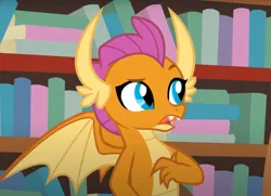 Size: 1049x760 | Tagged: safe, derpibooru import, screencap, smolder, dragon, the hearth's warming club, cropped, dragoness, female, image, png, raised eyebrow, solo