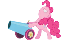 Size: 900x507 | Tagged: safe, artist:totalcrazyness101, derpibooru import, pinkie pie, earth pony, pony, female, image, mare, party cannon, png, simple background, solo, transparent background, vector