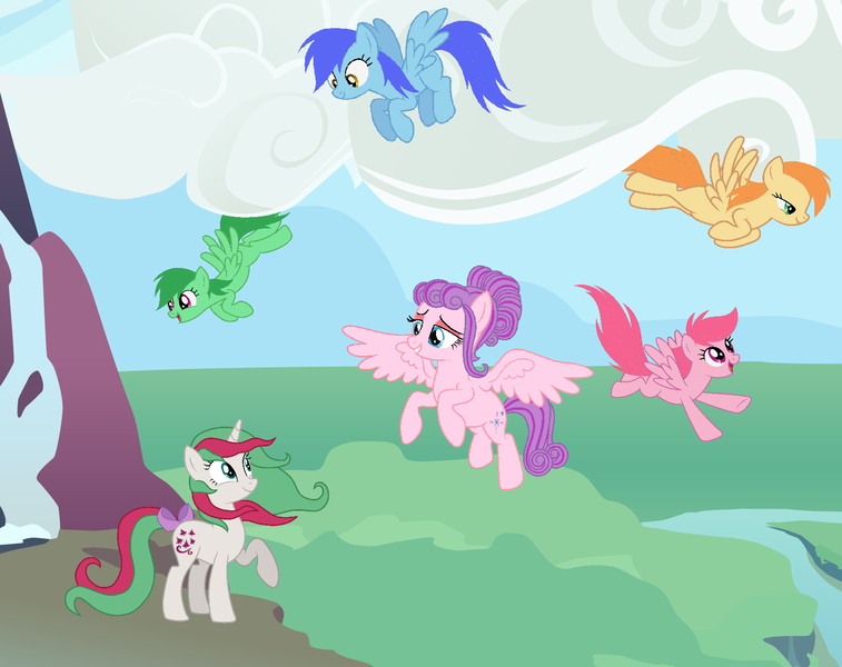 Size: 1618x1282 | Tagged: safe, artist:lillyleaf101, derpibooru import, gusty, gusty the great, pony, g1, g1 to g4, g4, generation leap, image, north star (g1), png