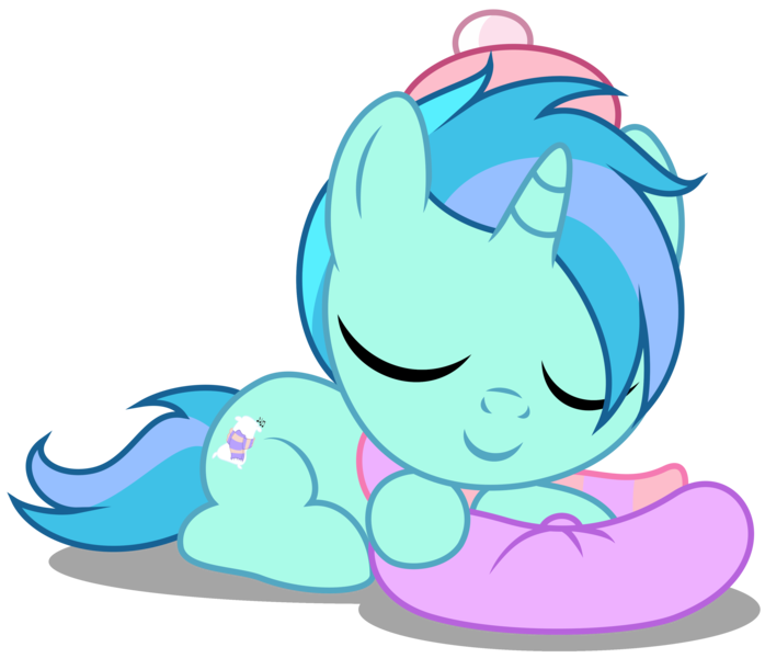 Size: 3780x3250 | Tagged: safe, artist:strategypony, derpibooru import, oc, oc:richy whistles, unofficial characters only, pony, clothes, colt, eyes closed, foal, image, male, pillow, png, scarf, simple background, sleeping, transparent background