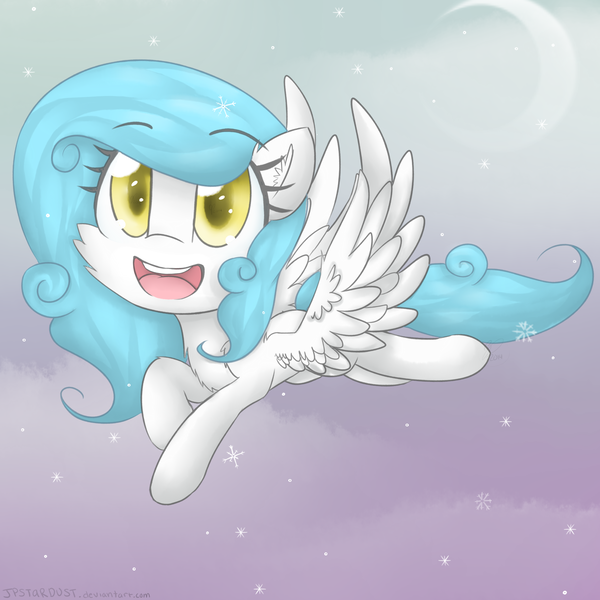 Size: 2300x2300 | Tagged: safe, artist:meotashie, derpibooru import, oc, unofficial characters only, pegasus, pony, cute, female, flying, image, open mouth, pegasus oc, png, solo, wings